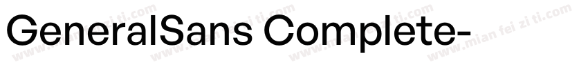 GeneralSans Complete字体转换
